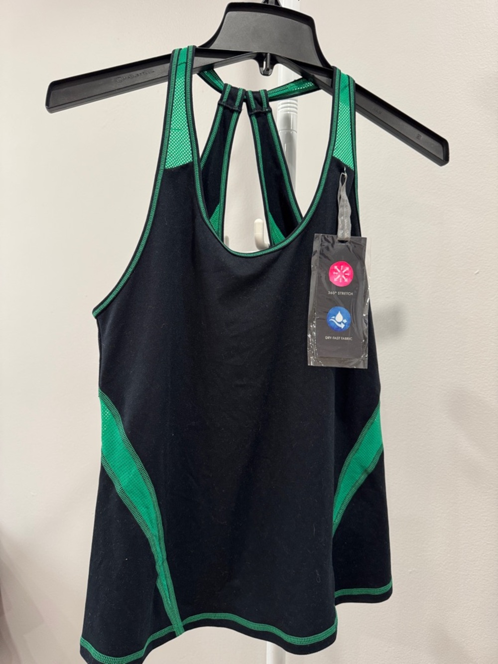 Black & Green Racerback Workout Tank